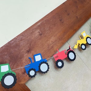 Tractor Birthday Banner | Farm Farmer Tractor Party Garland| Tractor Party Decorations | Tractor Birthday Party Decorations