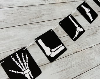 X-ray Radiology Radiography Tech Ultrasound Technician Graduation Rad Grad Doctor Nurse Skeleton Bone Banner Garland Party Decorations