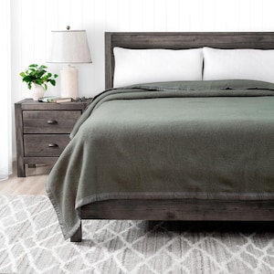 Poyet Motte Rivoli Oversized 400GSM Medium weight 100% Wool Blanket, Full/Queen Size, Grey – Made In France