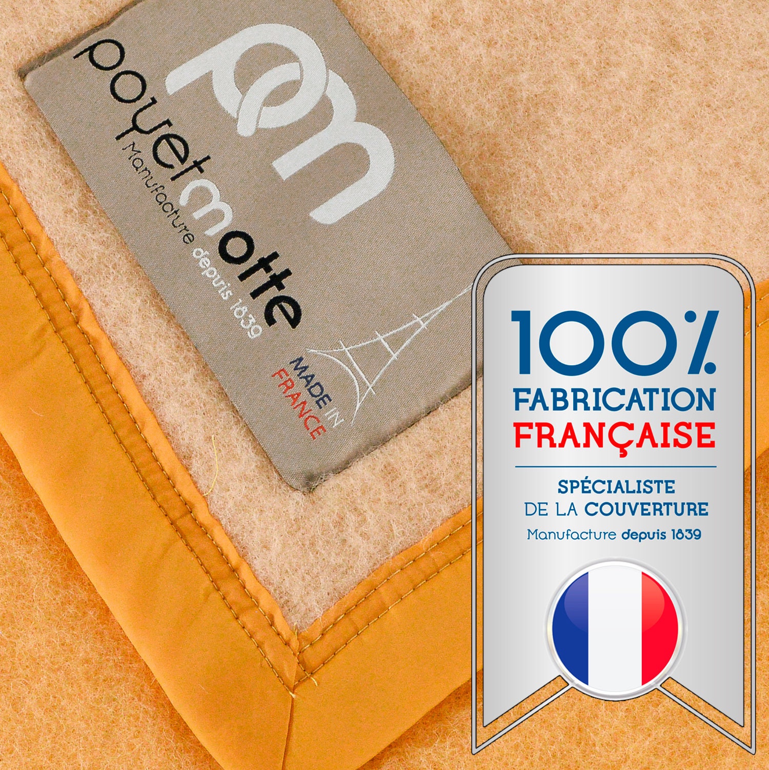 Poyet Motte Aubisque Oversized 500GSM Heavyweight 100 Wool Blanket