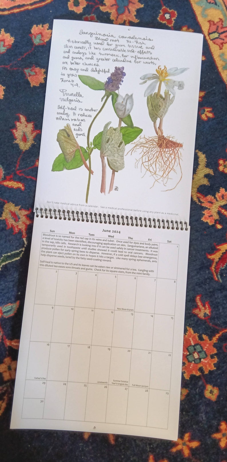 2025 Calendar/monthly Planner Native Herbs to Nurture Series, by Daisy