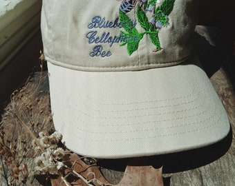 Casquette de baseball en coton biologique - Abeilles, monarques et fleurs en cellophane