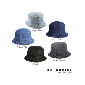 Denim Bucket Hat - 100% Cotton