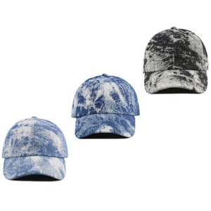 100% Cotton Tie Dye Denim Dad Hat Baseball Cap