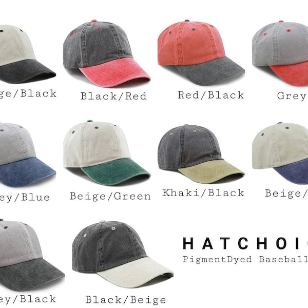 100% Cotton Two-Toned Pigment Dyed Baseball Cap