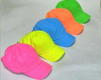 Neon Baseballkappe aus 100% Baumwolle - Neon Dad Hat