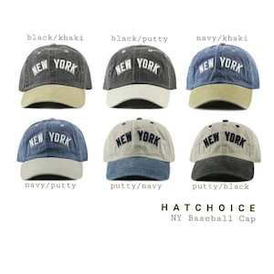 New York Baseball Two-Toned Cap - Premium Classic Style Hat - Cotton