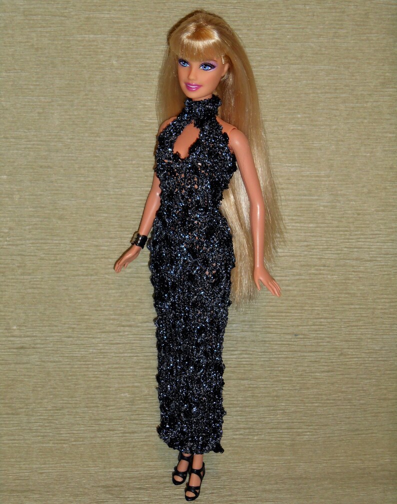 Long Black Party Dress for Barbie Dolls Doll Formal Dress | Etsy