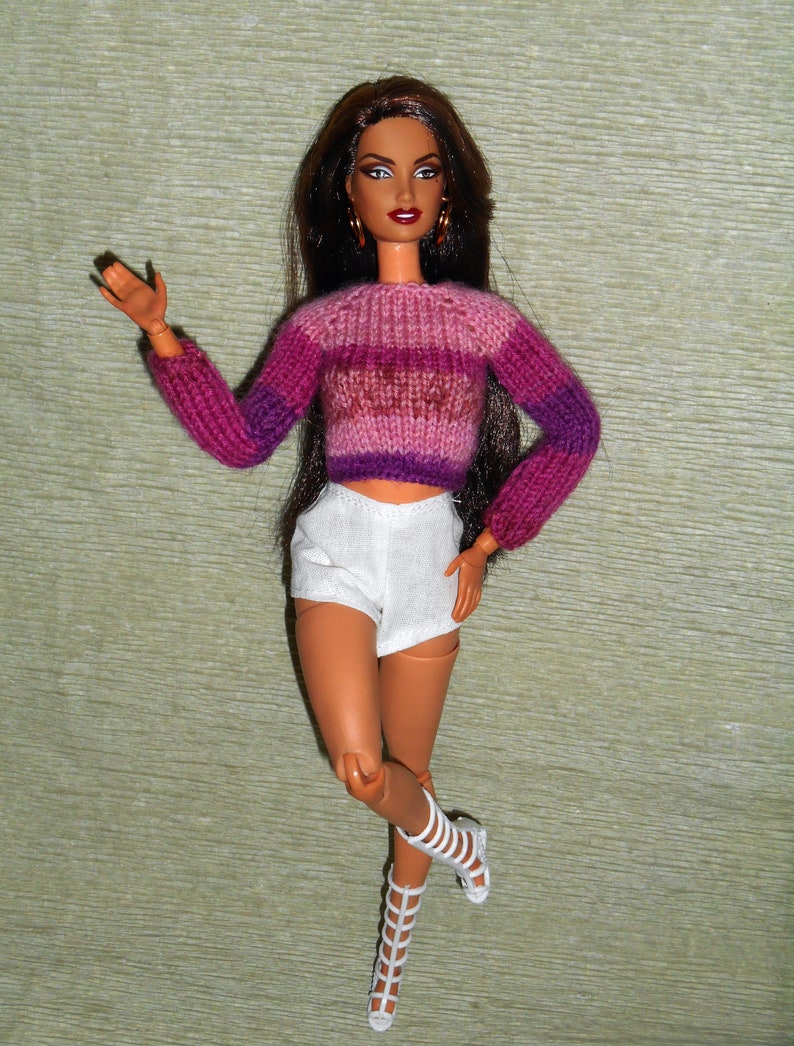 Sweater for Barbie dolls Barbie knit jumper Barbie MTM top Etsy