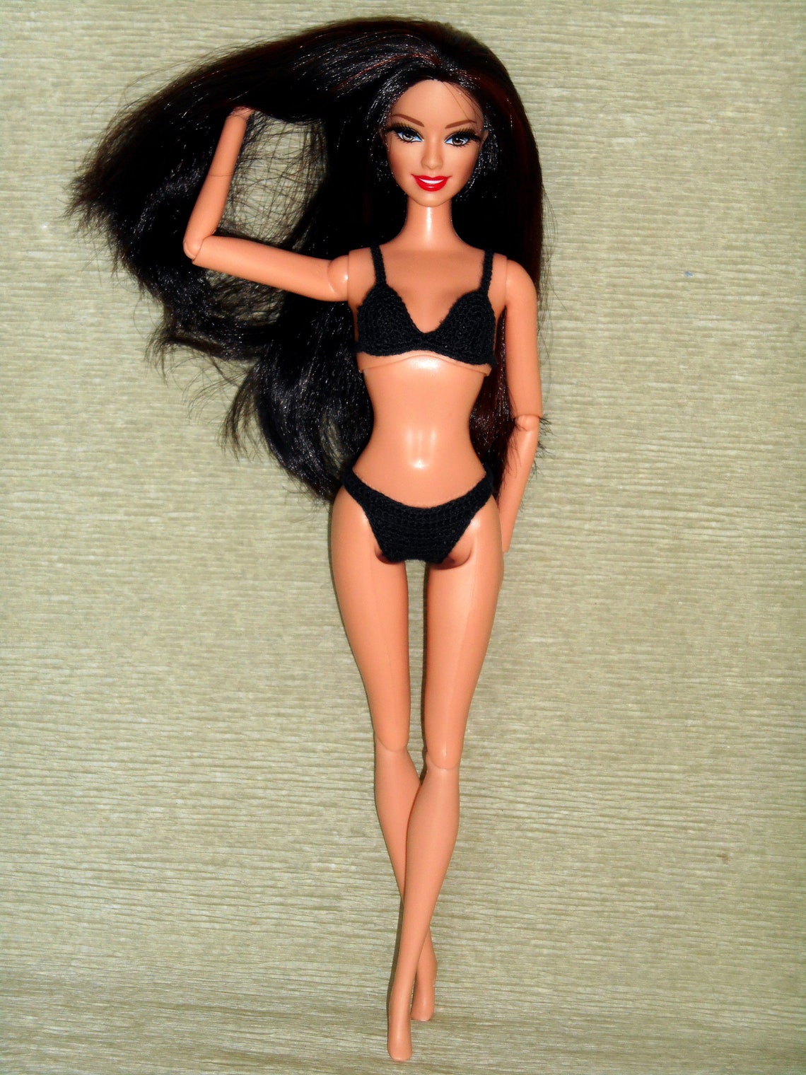 Black bikini for Barbie dolls Bathing suit for Barbie made to Etsy