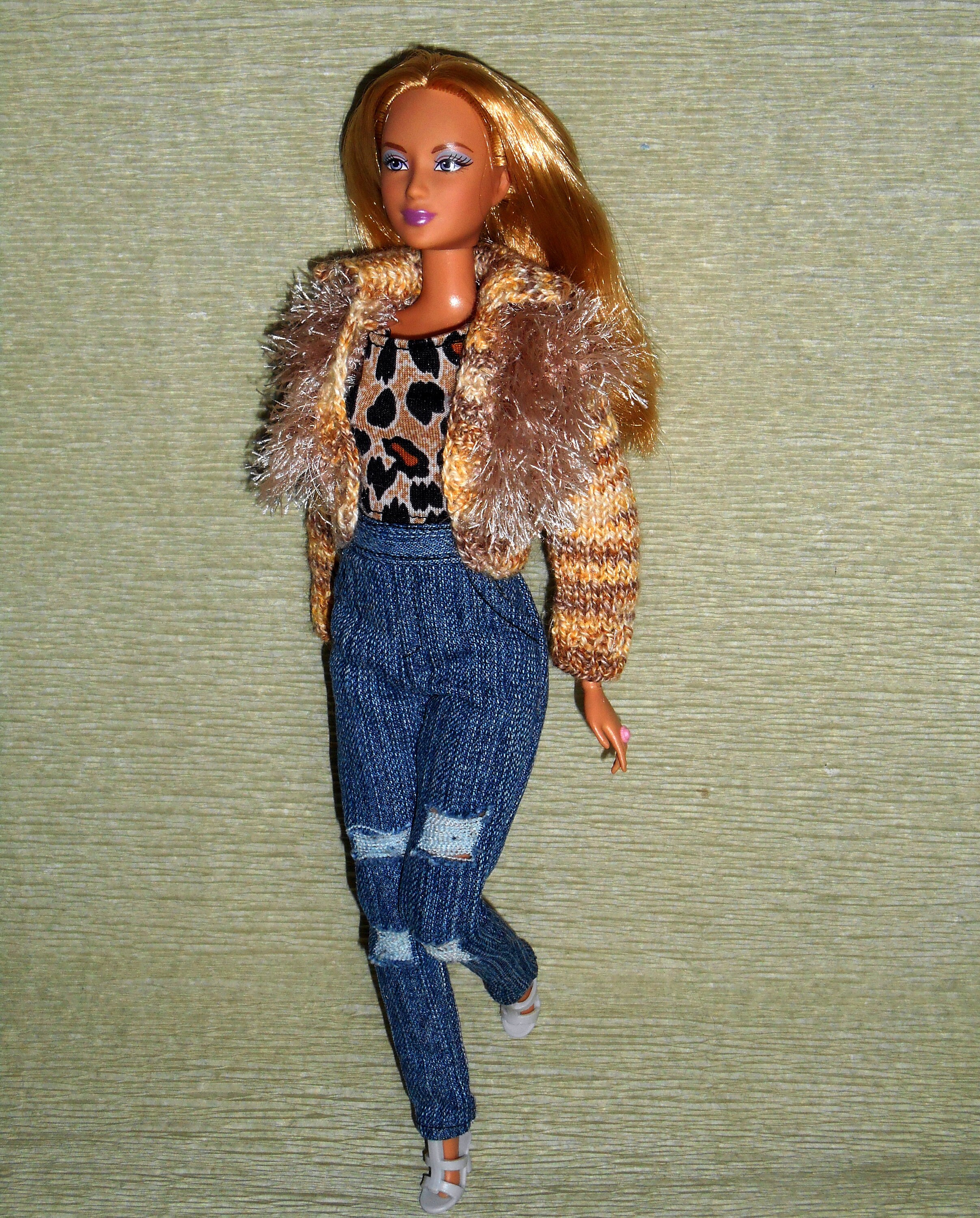 Knitted jacket for Barbie dolls Casual top for Barbie MTM | Etsy