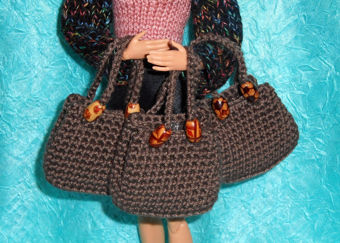 Handmade bag for Barbie dolls Crochet handbag for Integrity Etsy