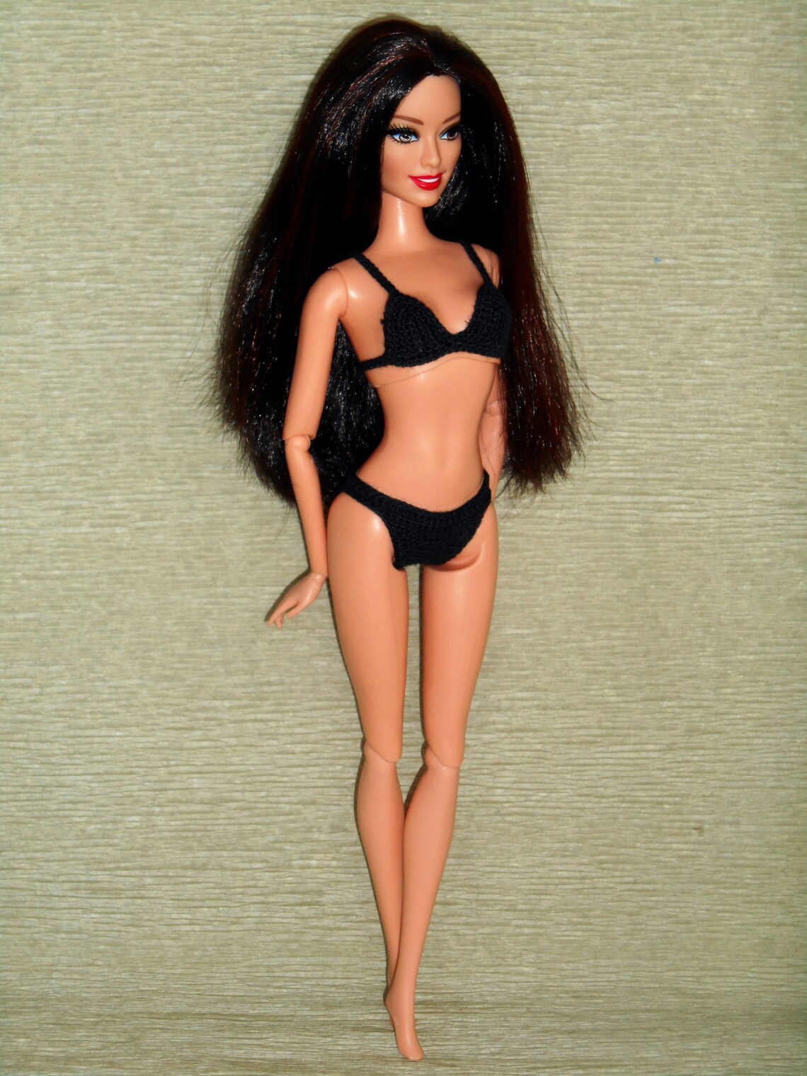 Black bikini for Barbie dolls Bathing suit for Barbie made to Etsy