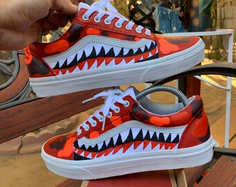 yellow bape old skool vans