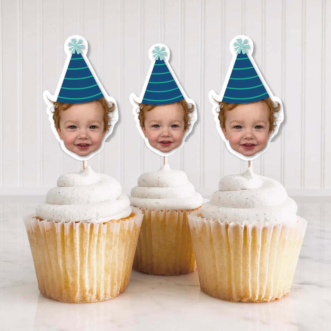 Custom Printable Cupcake Topper for Kids Party Hat Cupcake - Etsy