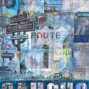 Saugus, Rt. 1 Art Print | Saugus MA | Hilltop Steak House | Cactus | Kowloon | Bar Art | Orange Dinosaur | Restaurant Art | Hockey Town