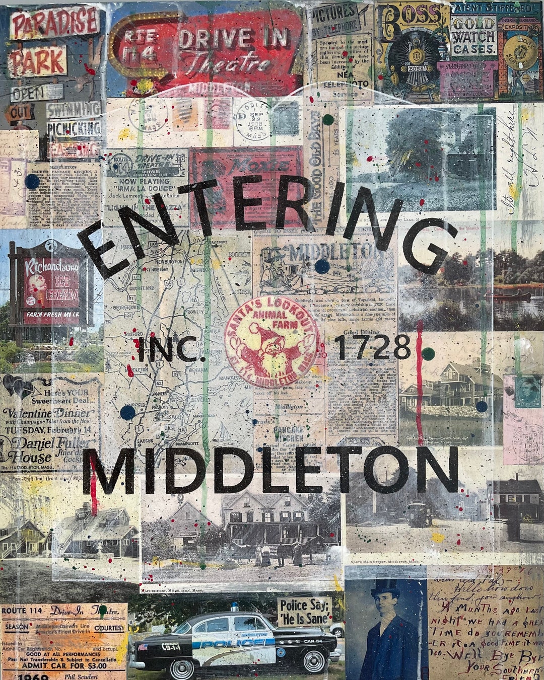 Entering Middleton Middleton MA Drivein Theater Rt. 114 Paradise Park