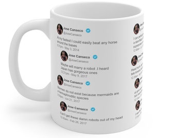 Jose Canseco Größte Hits | Twitter Ausgabe | 11oz Keramikbecher