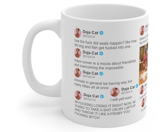 Doja Cat&#39;s Greatest Hits | Twitter Edition | 11oz ceramic mug