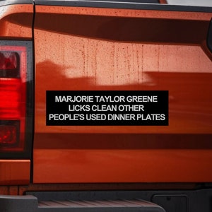 Marjorie Taylor Greene, Speiseteller, PSA-Autoaufkleber aus der Kollektion &#39;This Man Ate My Son&#39;
