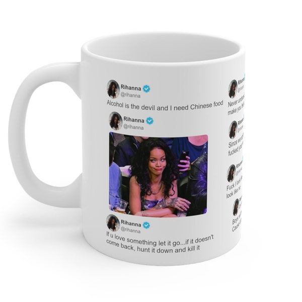 Rihanna's Greatest Hits | Twitter Edition | 11oz ceramic mug