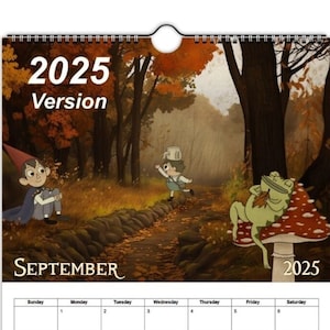Over The Garden Wall, A4 Wall calendar, 2025 version