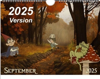 Over The Garden Wall, A4 Wall calendar, 2025 version