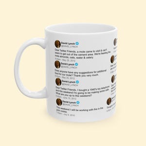 David Lynch, Twitter Edition, 11oz and 15oz mugs