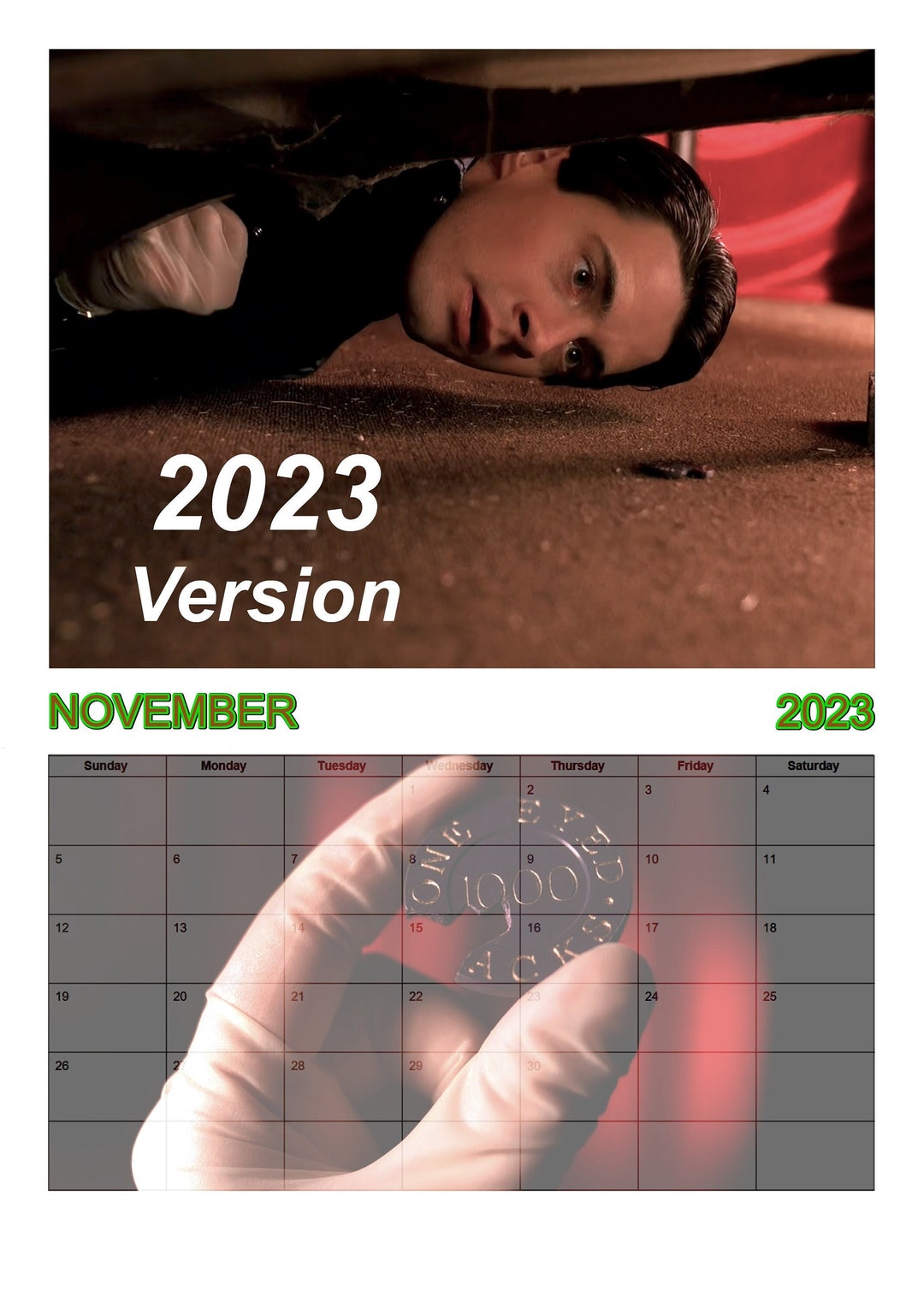 Twin Peaks Dale Cooper 2023 Wall Calendar A4 Etsy
