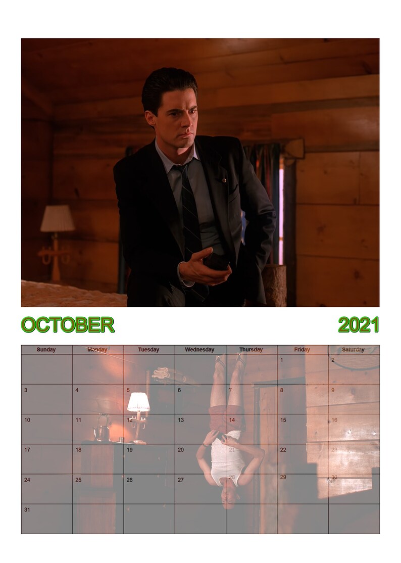 Hunks of Twin Peaks 2021 Wall calendar A4 Etsy