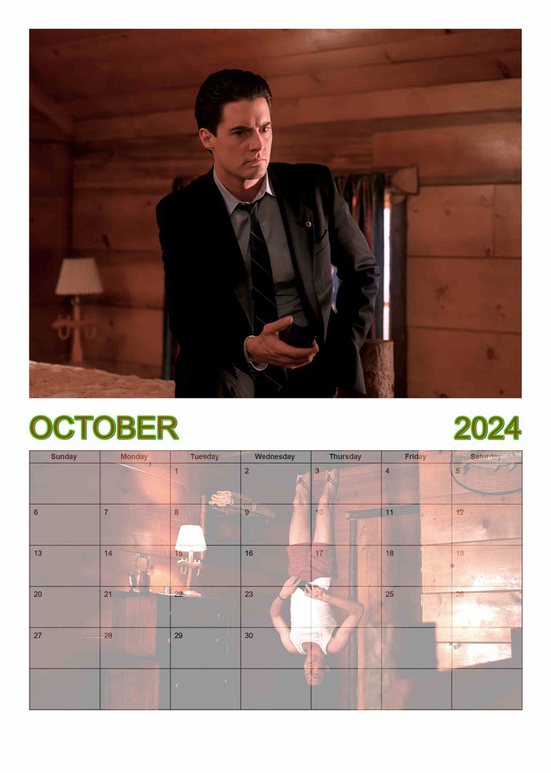 Hunks of Twin Peaks, A4 Wall calendar, 2024 version image 5