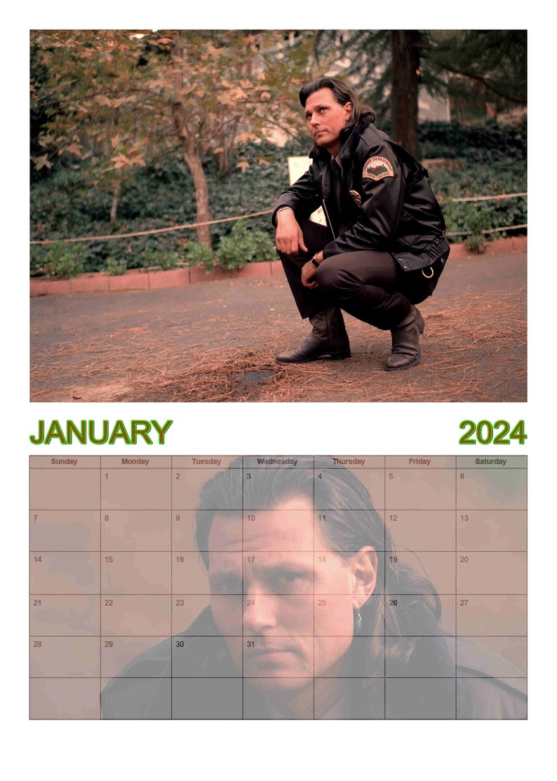 Hunks of Twin Peaks, A4 Wall calendar, 2024 version image 8