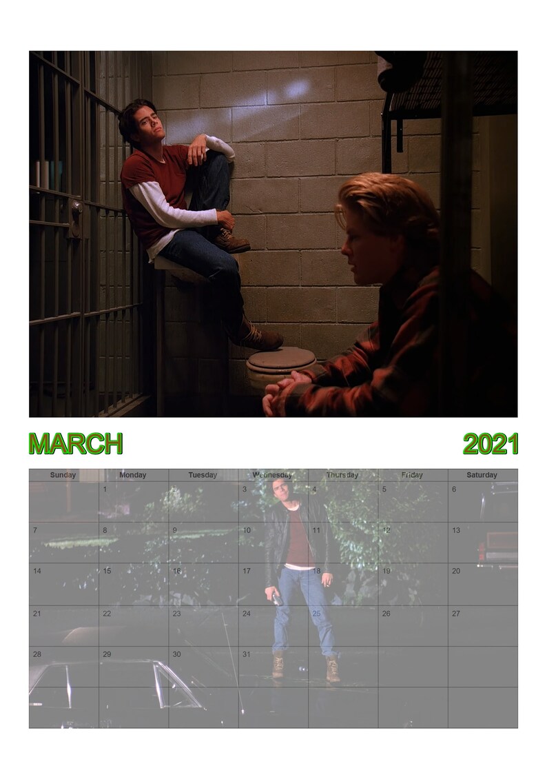 Hunks of Twin Peaks 2021 Wall calendar A4 Etsy