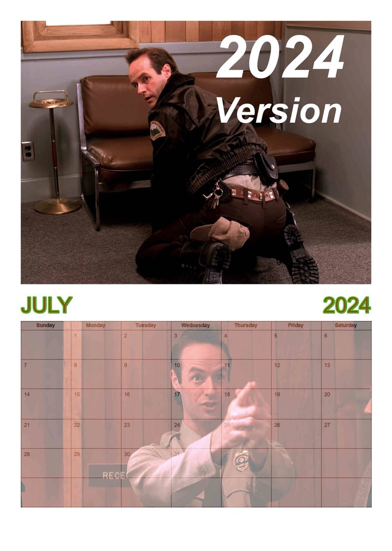 Hunks of Twin Peaks, A4 Wall calendar, 2024 version image 1