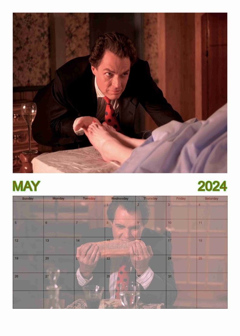 Hunks of Twin Peaks, A4 Wall calendar, 2024 version image 6