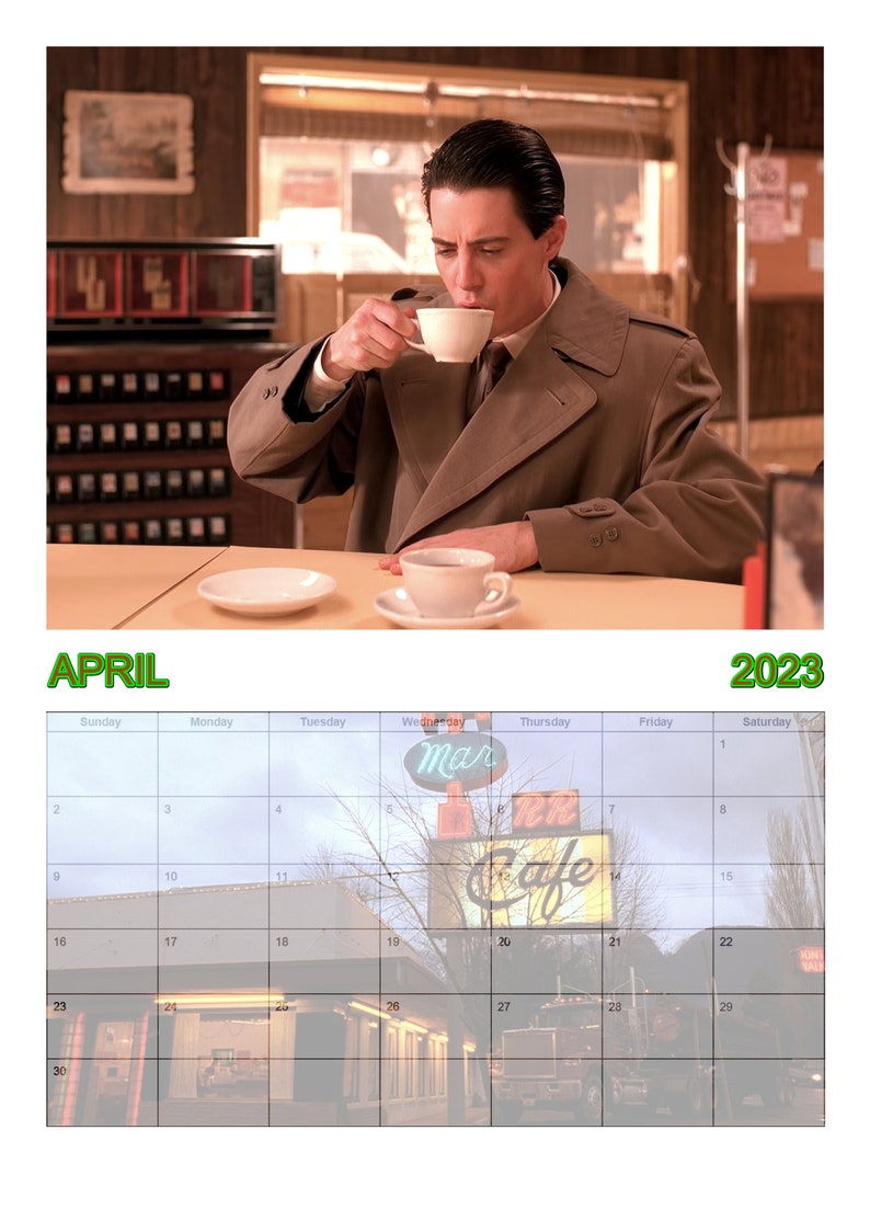 Twin Peaks Dale Cooper 2023 Wall Calendar A4 Etsy UK