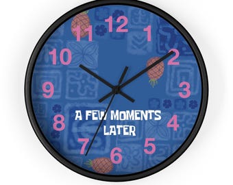 Spongebob Square Pants Nickolodeon Wall Clock Yellow Limited