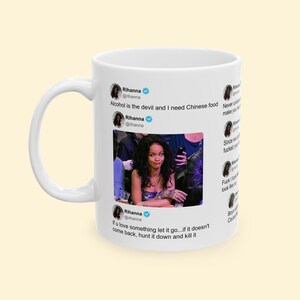 Rihanna&#39;s Greatest Hits | Twitter Edition | 11oz ceramic mug