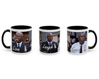 Capitão Holt, Viva, Ria, Ame, Brooklyn Nine-Nine, canecas bicolores de 325ml e 445ml