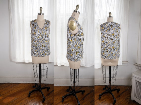 geometric mosaic print pocketed vest - image 5