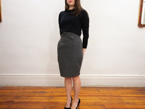 polka dot pencil skirt - image 6