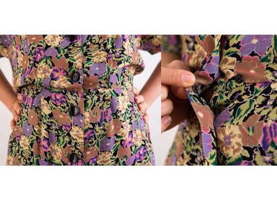 button front floral dress with pockets - image 9