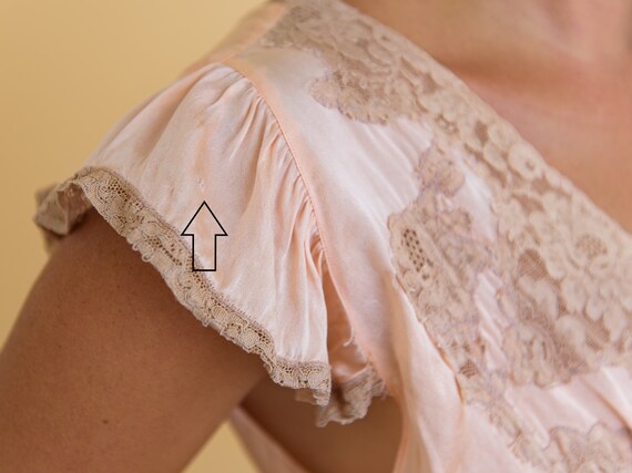 blush pink silk camisole with lace appliqué - image 10