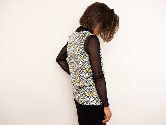 geometric mosaic print pocketed vest - image 7