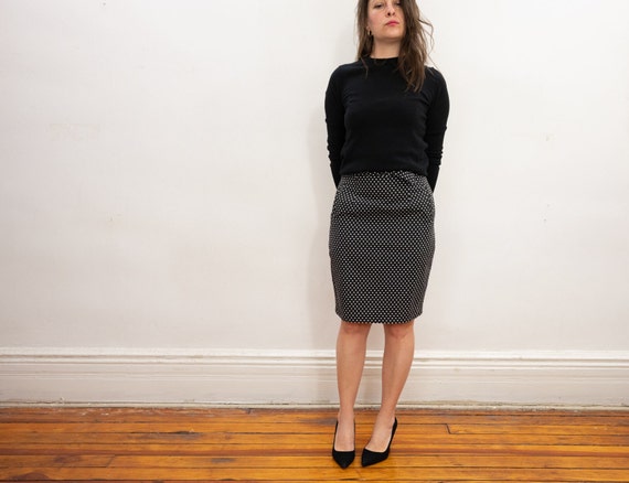 polka dot pencil skirt - image 3