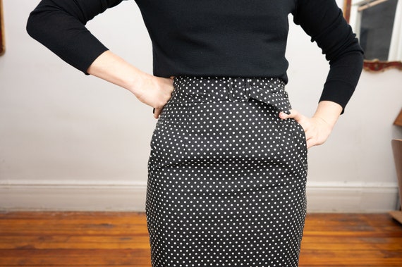 polka dot pencil skirt - image 2