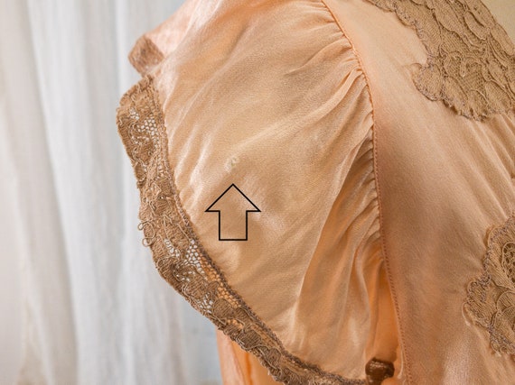 blush pink silk camisole with lace appliqué - image 9