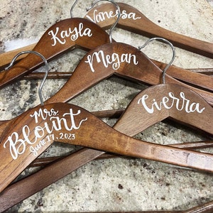 Wedding Dress Hanger | Custom Wedding Hangers | Custom Hangers | Bridesmaid | Bridal Hangers | Bridesmaids Hangers | Wedding Party Hangers