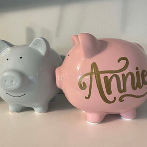 Custom Piggy Bank | For Boys | Cool piggy bank | Personalized Piggy Bank Boy | Baby piggy bank | Baby girl | painted piggy bank | Baptism