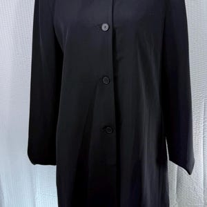 VTG Norton McNaughton Black  Soft Trench Coat  Jacket  Size 10 Womens Lined Mid